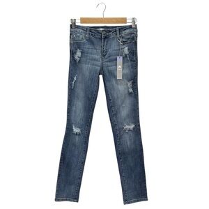 Tractr Girl’s Ripped Skinny Jeans Size 14 Distressed Denim New NWT